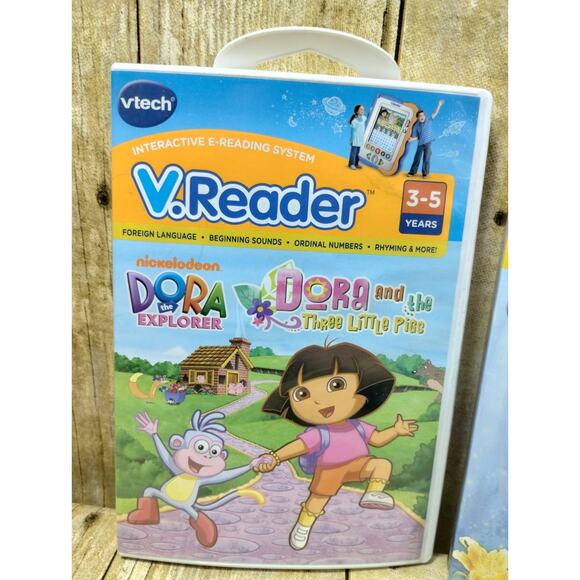 VTech V.Reader Cartridges Tangled & Dora Explorer Animated E-Books Lot Of 2 - Picture 2 of 8